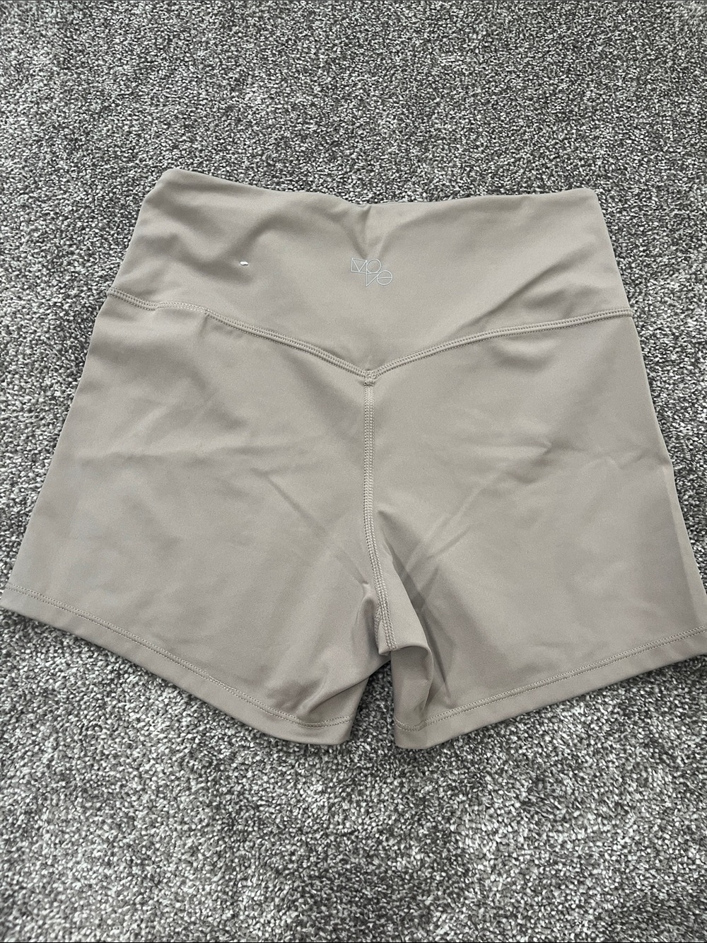 H&M High-Waist Taupe Performance Bike Shorts